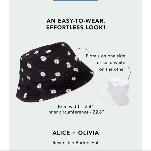 Alice & Olivia Reversible Bucket Hat NWT - Picture 3 of 7